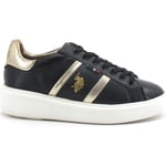 Chaussures U.S Polo Assn.  U.S. POLO Sneaker Leather Black Gold CARDI001