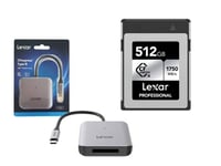 LEXAR CFexpress-B Pro Silver 512GB + kortleser