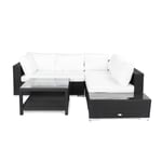 Comfort Garden Loungegrupp Bahamas 4-sits med Avslut och Bord Hylla 75x75 Utomhus 613780