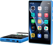 80 Go Lecteur MP3 Bluetooth et WiFi, 4,0 Pouces Baladeur MP3 Android avec Spotify, Music, Deezer, Audible, Radio FM (Bleu)