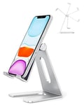 Orco Adjustable Phone Stand For Desk Phone Dock Universal Stand Cradle Holder, Dock Compatible with iPhone 11 Pro Xs Max XR X 8 7 6S Plus Switch, HUAWEI Samsung S10 S9 (Silver)