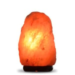 Lampe en Cristal de Sel d'Himalaya de Salt Range Pakistan de 2 à 3 kg - 100% Authentique Cristal de Sel - Sculpté à la Main – Câble et Ampoule Fournis - Base en Bois - Matière de Qualité - Zen’Light