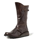 Fly London Women's Mes Buckle Boots, Dk Brown, 6 UK