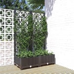 Maison Chic - Jardinière Bac a Fleur avec treillis Noir 80x40x121,5 cm pp 75764