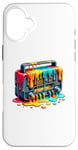 Coque pour iPhone 16 Plus Dripping Paint Art Radio Vintage Radios Antiques