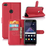 huawei Huawei Nova Lite Pu Wallet Case [Red]