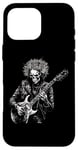 Coque pour iPhone 16 Pro Max Skeleton Guitar Guy Rock And Roll Band Rock On