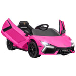 AIYAPLAY Lamborghini Revuelto Licensed Ride On Car, with Suspension, Pink