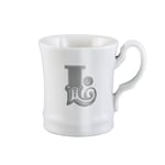 Livellara Milano Tasse à café 80 ml en porcelaine, personnalisée avec lettre C, pour petit déjeuner, camping, remise de diplôme, idée cadeau, lavable au lave-vaisselle, collection : lettering