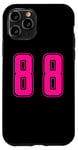 iPhone 11 Pro Pink Number 88 Team Junior Sports Pink Numbered Uniform Case