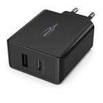 ANSMANN Chargeur USB 2 Ports 65W HC254PD (1 PCE) – Chargeur Rapide à Technologie GAN & Power Delivery – Chargeur Intelligent pour Smartphone, Tablette, Laptop, powerbank, etc.