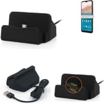 Docking Station for Nokia C21 Plus 4GB black charger Micro USB Dock Cable