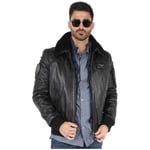 Blouson Patrouille De France  Blouson Redskins Rafal Ycon en cuir ref 42319 Noir