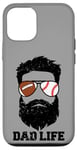 iPhone 12/12 Pro Football Baseball Dad Messy Hair Beard Football Baseball Dad Case