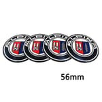 4 st 56mm 60mm 65mm 70mm Navkapslar för Alpina Hjulnavslock Fälgar Dammskyddande Dekal Bil Emblem Lo