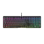 CHERRY XTRFY MX 3.1, clavier de jeu mécanique, disposition pan-nordique (QWERTY), rétro-éclairage RGB, boîtier alu, USB-A, MX2A RED Switches, noir