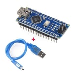 Welded with Cable Nano Mini USB avec le chargeur de démarrage compatible Nano 3.0 contrôleur pour Arduino CH340 USB Driver Nano v3.0 16 Mhz ATMEGA328P câble