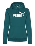 PUMA Ess Logo Hoodie Fl Grön