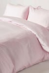 Homescapes Egyptian Cotton Stripe Duvet Cover and Pillowcase 330 TC dusty pink Unisex