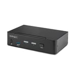 Startech 2-port Displayport Kvm Switch 8k Med Usb Og Audio