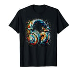 Polygon Art Headphones Music Singing Singer Song T-Shirt