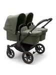 Bugaboo Donkey 5 Twin Complete Pushchair - Black/Forest Green-Forest Green