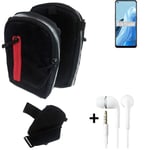 Shoulder bag / holster + earphones for Oppo Reno8 Lite 5G Belt Pouch Case