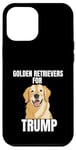 Coque pour iPhone 12 Pro Max Golden Retrievers For Trump Trump 2024 Républicain