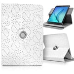 Etui Support Universel L Pour Asus Transformer Book T100ta - Couleur Diamant Blanc