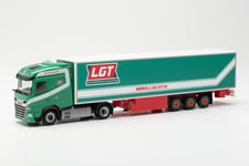 Herpa Maquette Camion DAF XG Koffer-Sattelzug LGT Logistics AS (Dänemark/Horsens), échelle 1/87, Model Allemand, pièce de Collection, Figurine Plastique