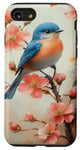 Coque pour iPhone SE (2020) / 7 / 8 Oiseau Roses Fleur Aquarelle Bluebird