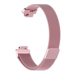 Fitbit Inspire / Inspire HR rostfritt stål armband - Storlek: L / Rosa