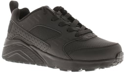 Skechers Junior Boys Trainers Uno Lite Lace Up black UK Size