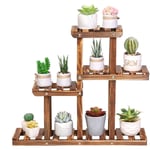 Petite Étagère Plante Balcon Porte Plante en Bois Massif Support pour Plantes Succulentes pour Chambre Balcon Terrasse Véranda - 58x50x11.5cm