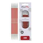 KnitPro Zing: Double Ended Knitting Pins: 20cm x 5.50mm, 5.5mm,Brown