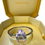 Swarovski Bangle Pink Crystal Silver Lucent Size Small S RRP £230