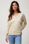 Saint Tropez - Tröja MilaSZ V-N Pullover - Beige