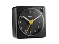 Braun Bc02xb, Quartz-Väckarklocka, Rektangel, Svart, Analog, Batteri, Aa