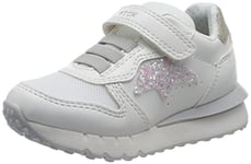 Geox Fille J Fastics Girl Basket, Blanc Rose, 38 EU