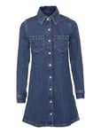 Sabine Mini Dress Mid Marble Kort Klänning Blue LEVI´S Women