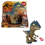 Mattel Jurassic World: La théorie du chaos Netflix - Chomp Chomp Allosaurus Méga Rugissement, figurine avec sons et mâchoires à tendons extensibles, niveaux de rugissement croissants, HVB45