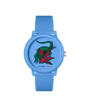 Lacoste Montre Analogique à Quartz pour Homme Lacoste.12.12 x Netflix avec Bracelet en Silicone Bleu - 2011266