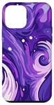 iPhone 12 mini Swirl Purple Color Illustration Pattern Abstract Art Case