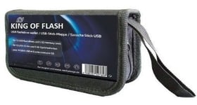 King of Flash Flashdrive Wallet for 5 SD Cards & 10 USB Sticks nylon Wallet