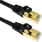 Cable de red ethernet Cat. 7 ftp de 20 m de color negro - Bematik