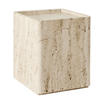 GUBI Pietra sidebord 33x33x40 cm Neutral white travertine