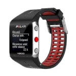 Kompatibel Polar V800 GPS Smartwatch Tvåfärgad Stålspänne Black-Red