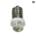 3/4,5/6V 0,5W Ficklampa Glödlampa 6000K Vit LED E10 Sockel 3V