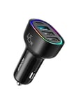 Joyroom Car charger JR-CL09 4-port 1x USB-C PD 1x QC3.0 USB 2x USB (black)