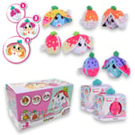 Sbabam FUNNY BOX Doki Doki Fruttini Peluche, Coffre à Jouets pour Enfants, Animaux en Peluche Réversibles, Cadeaux de Filles, 2 Pièces, Lapin en Peluche en Forme de Fruit, Marionnettes à Collectionner